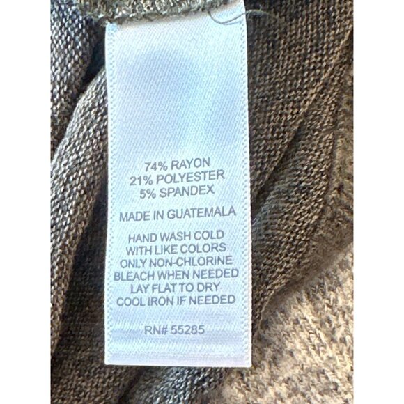 Express V Neck Dolman Sleeve Tunic Top XS Rayon Blend Made Guatemala Hi Lo Style - Picture 6 of 11